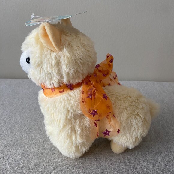 NWT Amuse Cream Alpaca Alpacasso Orange Bow Japan 7" - Picture 4 of 12